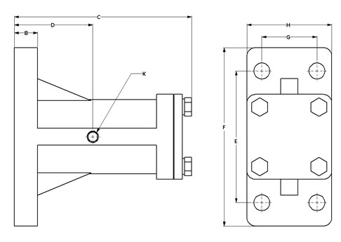 Model*	 A1  B	C	D	E	F	G2	H	J	K3	 Wt. (lbs)  Wall Thickness	Air Consumption SCFM @ 50 PSI BH-1	1/2	1/2	3-3/4	1-3/4	3-1/2	4-1/2	*	2	1/4	1/4	3	1/16 - 1/8	3.3	3 BH-1-1/4	1/2	3/4	5-5/8	3	4-1/2	6	*	2-1/2	1/4	1/4	8	1/16 - 1/8	4.2	4 BH-1-5/8	5/8	1	7-1/4	3-3/4	7-1/2	9	*	3-1/4	1/4	1/4	18	3/16 - 1/4	7.5	7.2 BH-2	5/8	1	7-1/4	3-3/4	7-1/2	9	*	3-1/4	1/4	1/4	18	3/16 - 1/4	8.3	8 BH-3	7/8	1-1/2	9-1/2	5	7-3/4	10-1/2	3-1/4	5	3/8	3/8	50	1/4 - 3/8	11.6	11.6 BH-3 -L	7/8	1-1/2	12	6-1/4	7-3/4	10-1/2	3-1/4	5	3/8	3/8	64	1/4 - 3/8	14	14 BH-4	1	1-1/4	11-3/4	5-7/8	12	14-1/2	4	6-1/2	1/2	1/2	105	3/8 - 1/2	18.2	18.2 BH-5	1	2	16-1/2	8-1/2	12	14-1/2	4	7-1/4	1/2	1/2	180	3/8 - 1/2	28	28 BH-6	1-1/2	2	19-1/2	9-7/8	11	14-1/2	7	10-1/8	1/2	1/2	350	3/8 - 1/2	35	35 BH-8	2	2-1/2	22-1/2	11-1/2	13	16-1/2	8-1/2	12-1/4	3/4	3/4	650	1/2 - 3/4	41	39 1. Mounting Bolt Diameter 2. * Indicates Two Bolt Mount 3. Air Inlet Connection(NPT)